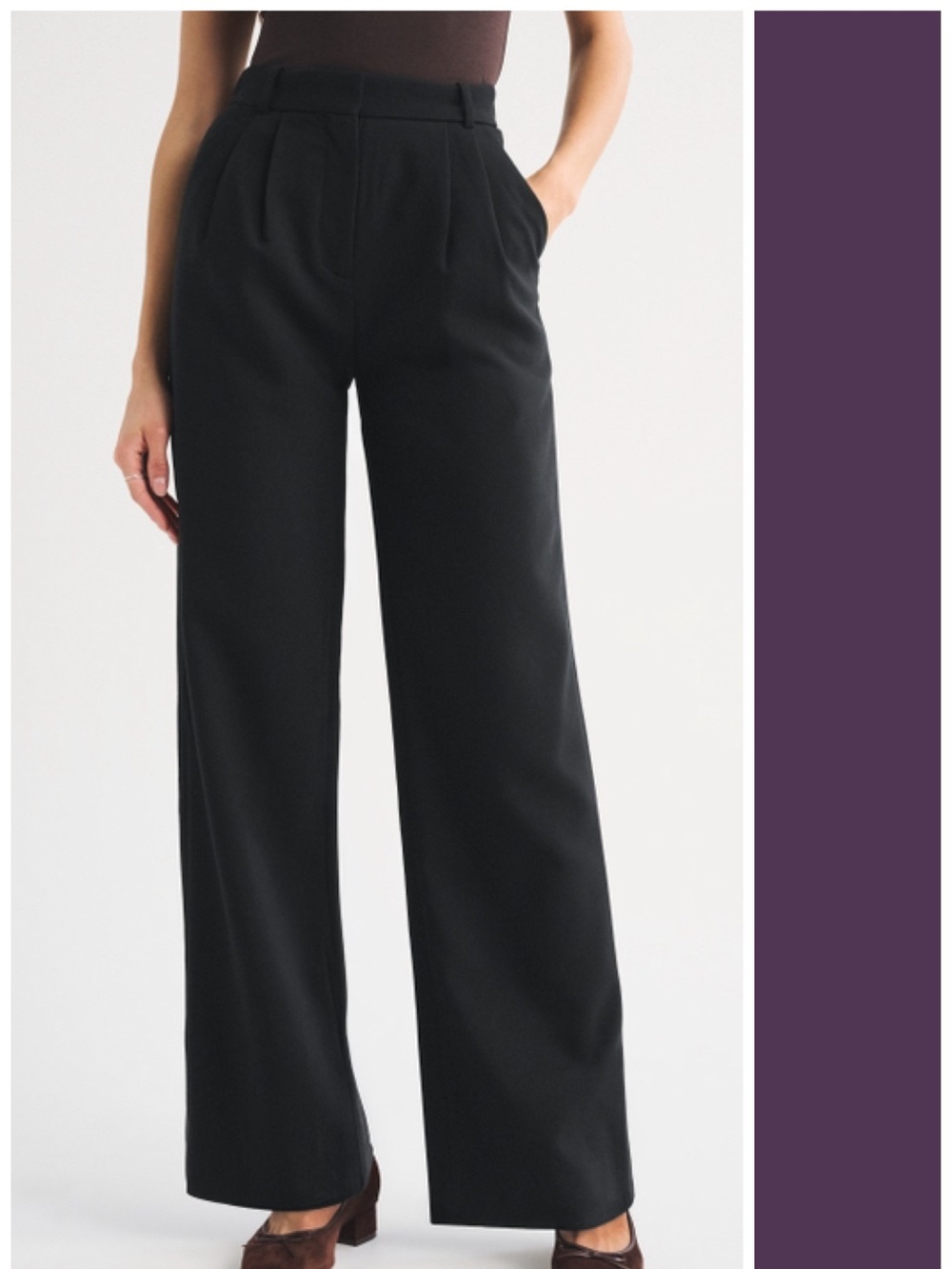 Abercrombie & Fitch Sloane Tailored Wide Leg Pant Size 27 R Workwear Polished
